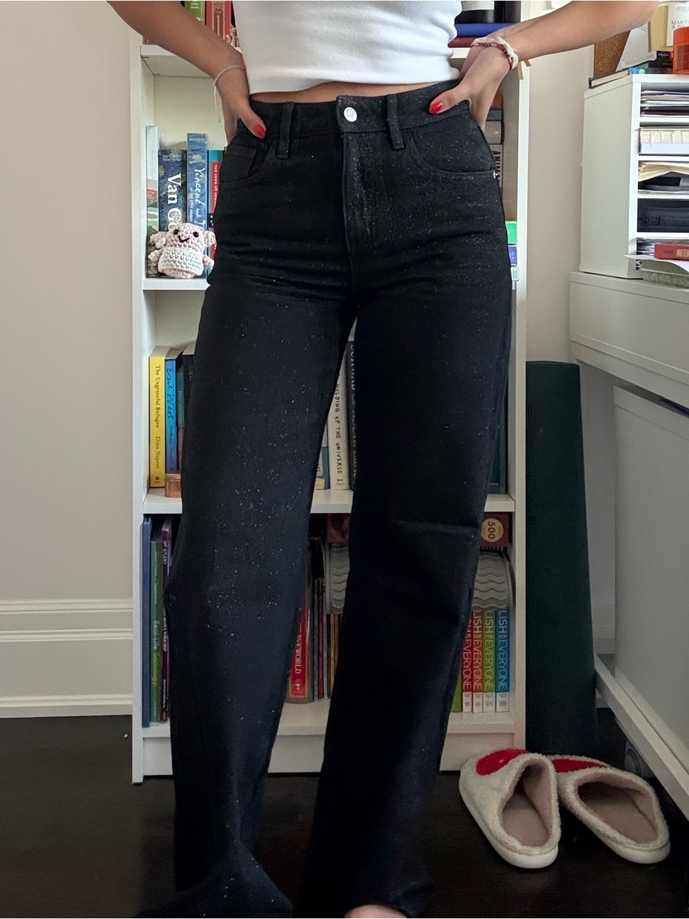 Dynamite Sparkly Black Straight Leg Women’s Jeans